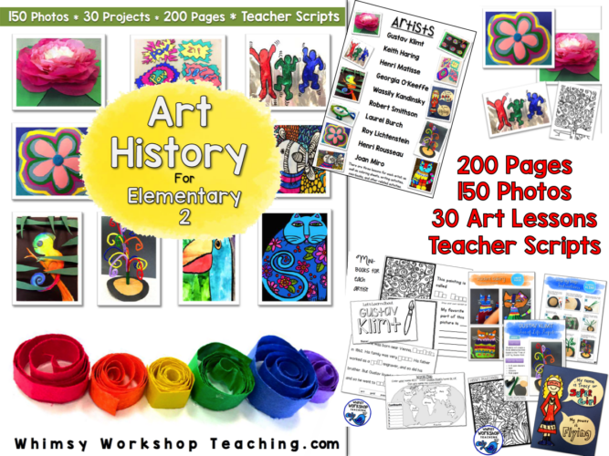 Art History 2 - 30 art lessons with teacher read aloud scripts so there is no need for a background in art or art history - all the work is done for you. 150 step by step photos!