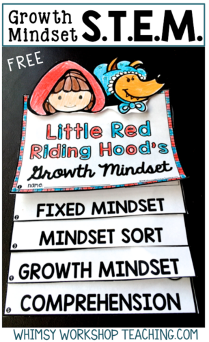 Teach STEM and growth mindset activities at the same time with this stem challenge bundle free Growth Mindset flip book sample (in preview)