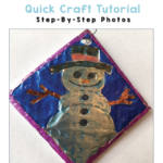 Quick Christmas craft tutorial using tin foil, complete DIY tutorial download steps