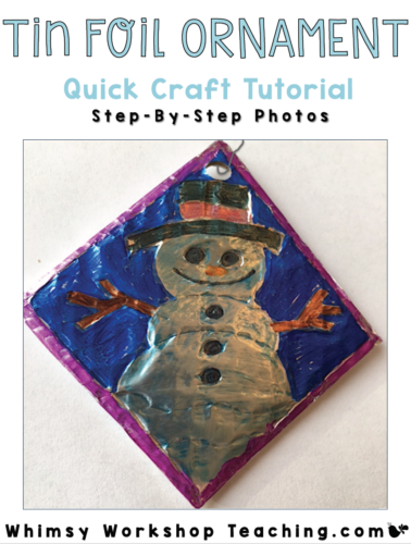Quick Christmas craft tutorial using tin foil, complete DIY tutorial download steps
