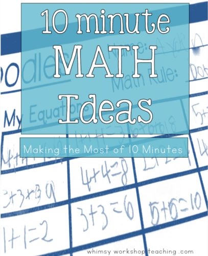 10 minute math ideas