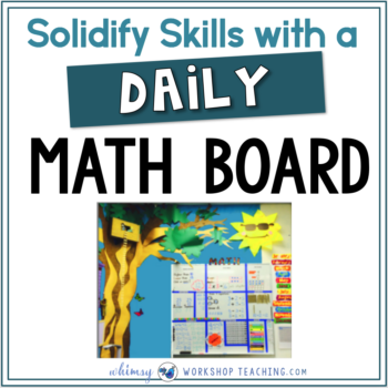 Watch your student's math sense improve with practice on a daily math board. This is similar to kindergarten calendar routines, but with older grades, and includes a written component each day!