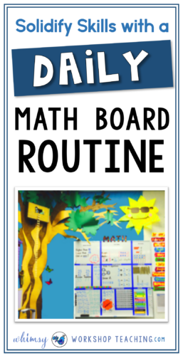 Watch your student's math sense improve with practice on a daily math board. This is similar to kindergarten calendar routines, but with older grades, and includes a written component each day!