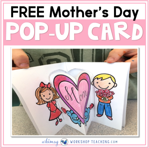 FREE pop-up card for mother's day