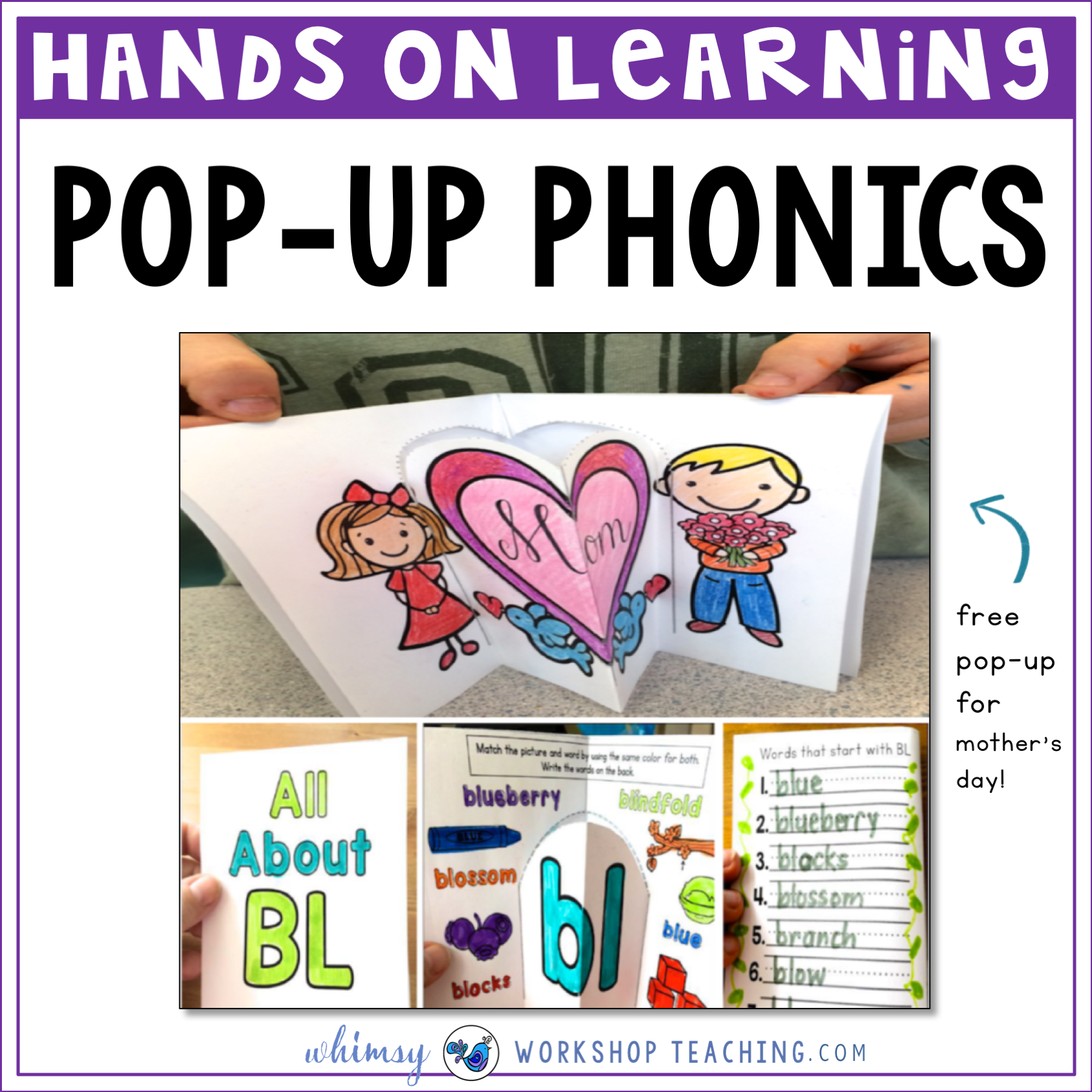 Hands on learning with pop up phonics