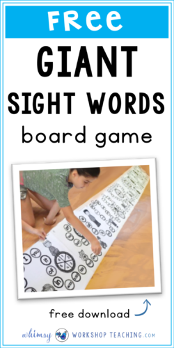 Students love to practice their sight words with this giant printable game board - just glue the pages end to end and they are ready to play and read! (FREE download)