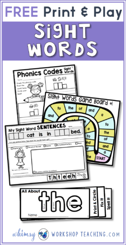 Spelling Patterns and Sight Words - Whimsy Workshop Teaching