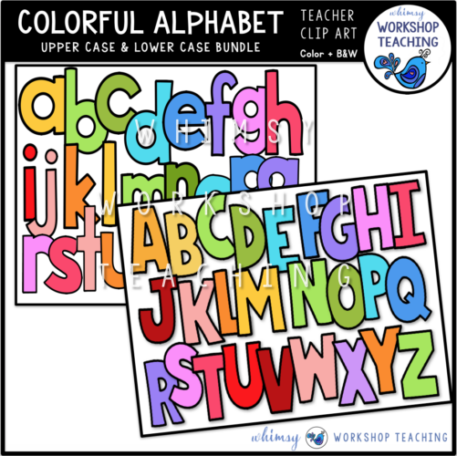 Colorful Alphabet Upper and Lower Case WWT