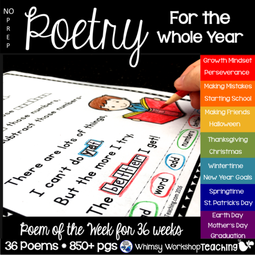 Poem of the Week Bundle with 34 poems and 850 pages of no prep activities