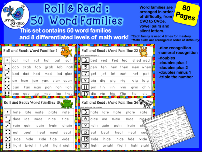 Roll & Read: 50 Word Families