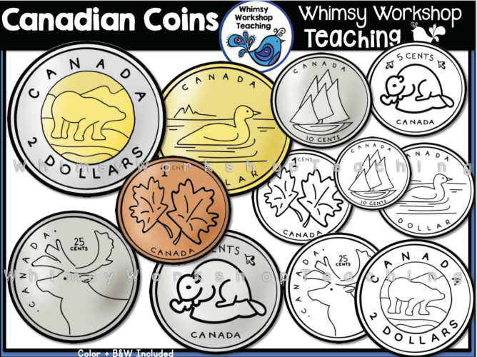 Canadian Coins Clip Art