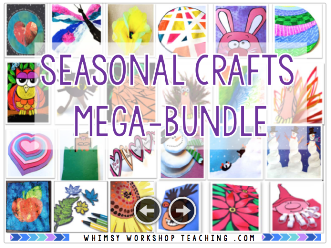 Your crafts for each month of the year are DONE with this huge set of 70+ easy craft projects - all with step by step picture directions, a simple supply list and seasonal writing prompts!