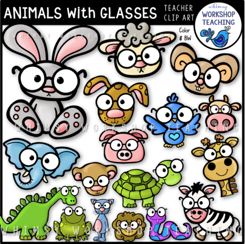 Animals With Glasses Clip Art