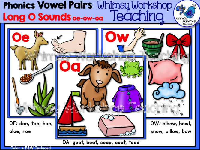 Phonics Vowel Pairs Long O