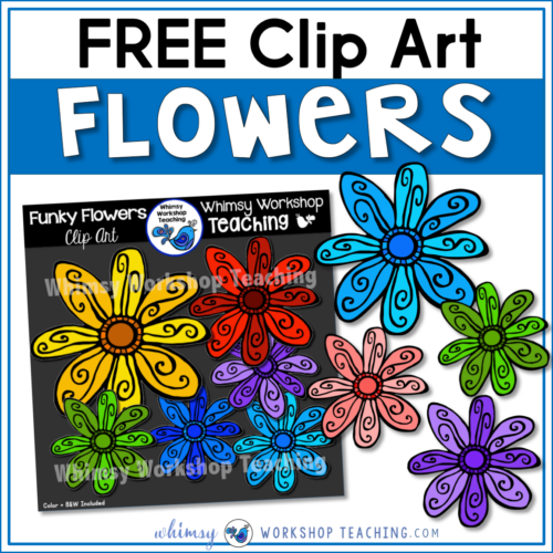 Free Funky Flowers Clip art SET!