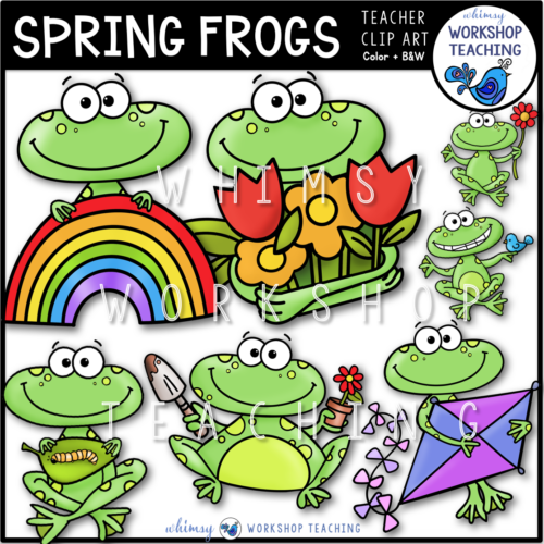 Spring Frogs Clip Art