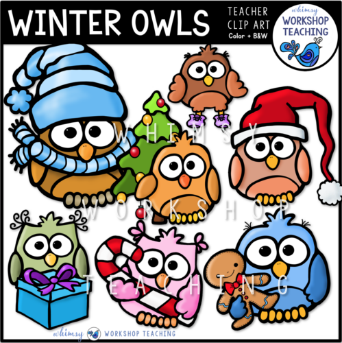 Winter Owls Clip Art WWT