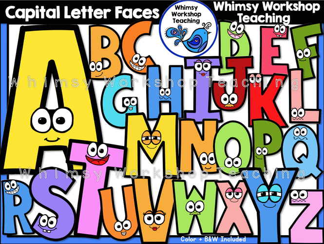 Alphabet Capital Letter Faces