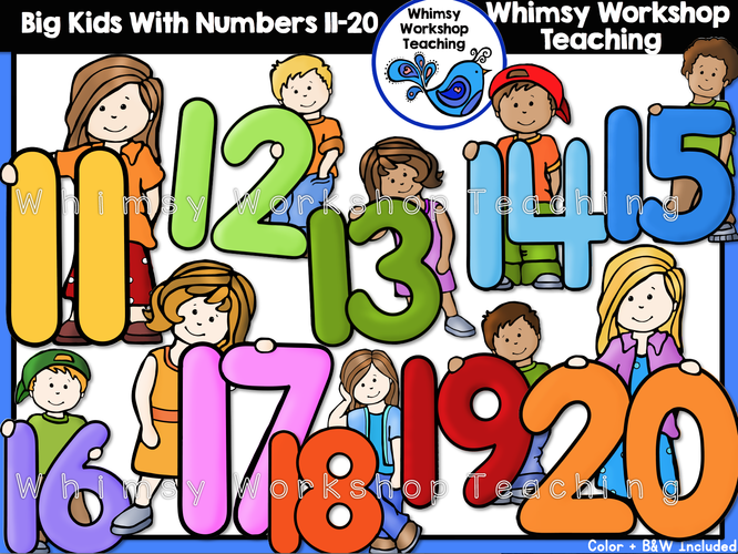 Big Kids With Numbers 11-20