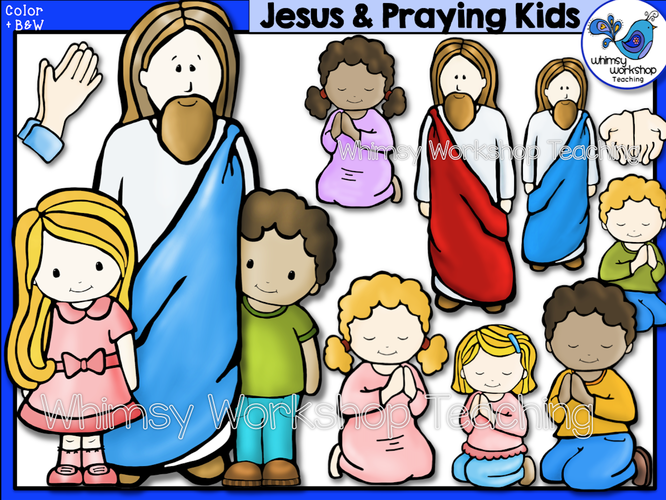 jesus praying clip art