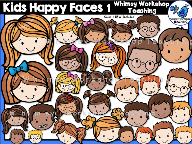 Little Kids Happy Faces 1 - Whimsy Workshop Teaching