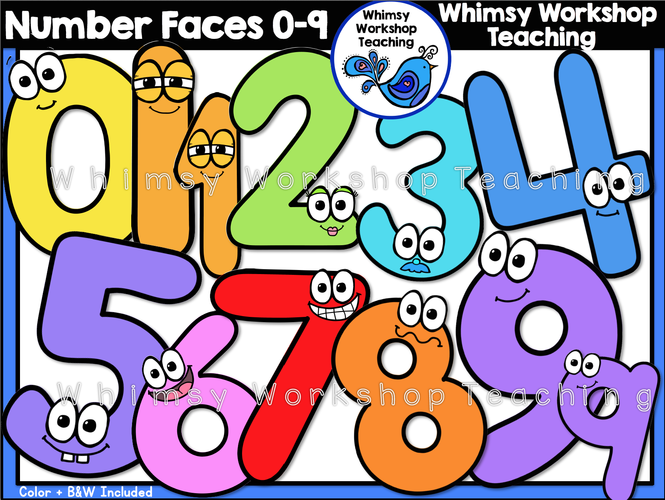 Number Faces 0-9