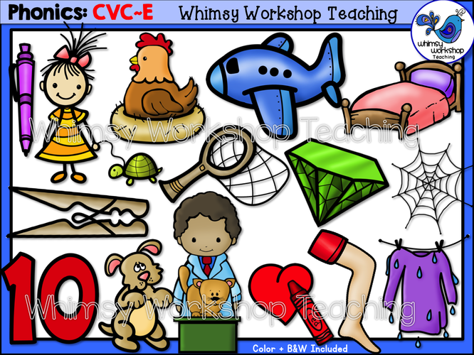 Phonics Set CVC E - Whimsy Workshop Teaching