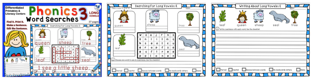 Phonics Word Searches 3