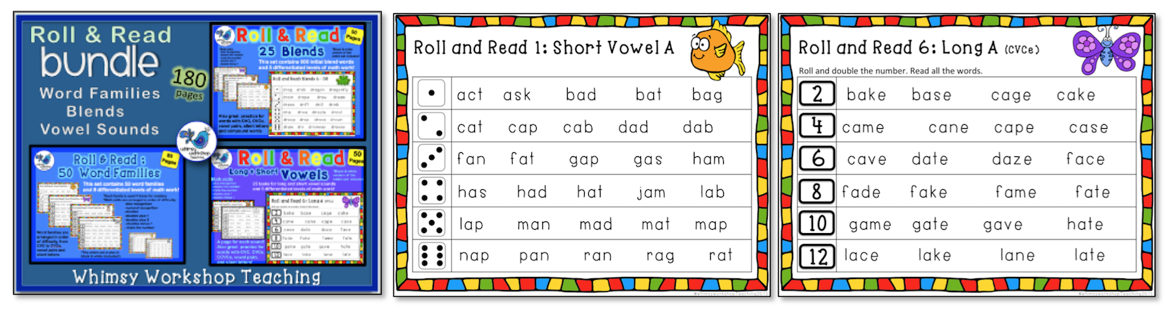 Let s read 5. Roll and read Word Families. Roll and read i. Roll and read long a. Roll and read j.