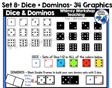 Set 8 - Dice and Dominos - Whimsy Workshop Teaching