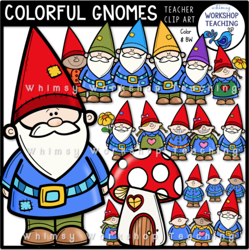 Colorful Gnomes Clip Art Whimsy Workshop Teaching