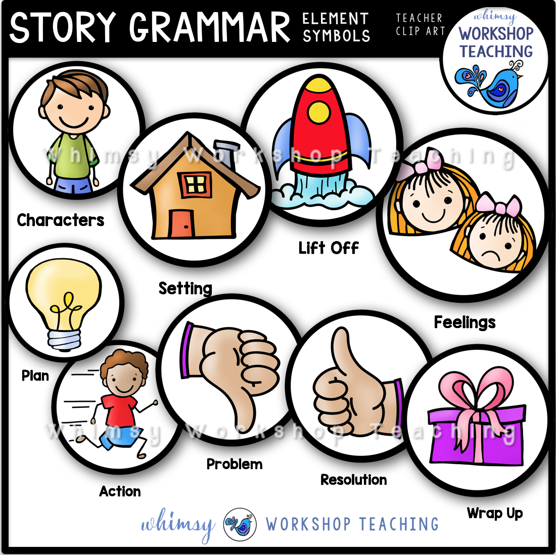 Story Grammar Element Symbols Clip Art Wwt Whimsy Workshop Teaching