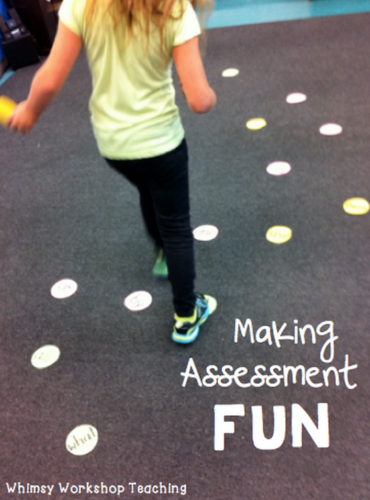 making assessment fun - sight word jumping