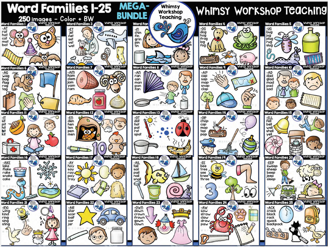 Word Families MEGA Bundle (25 Sets)