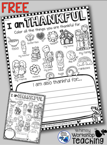 I Am Thankful - Whimsy Workshop Teaching