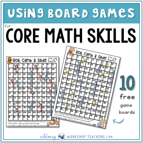 Using board games to practice core math skills in seasonal math centers