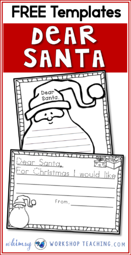 This is the Santa Letter Writing pack that I use each year in my classroom to write letters to Santa, and there's one for writing about winter for students who don't celebrate Christmas.