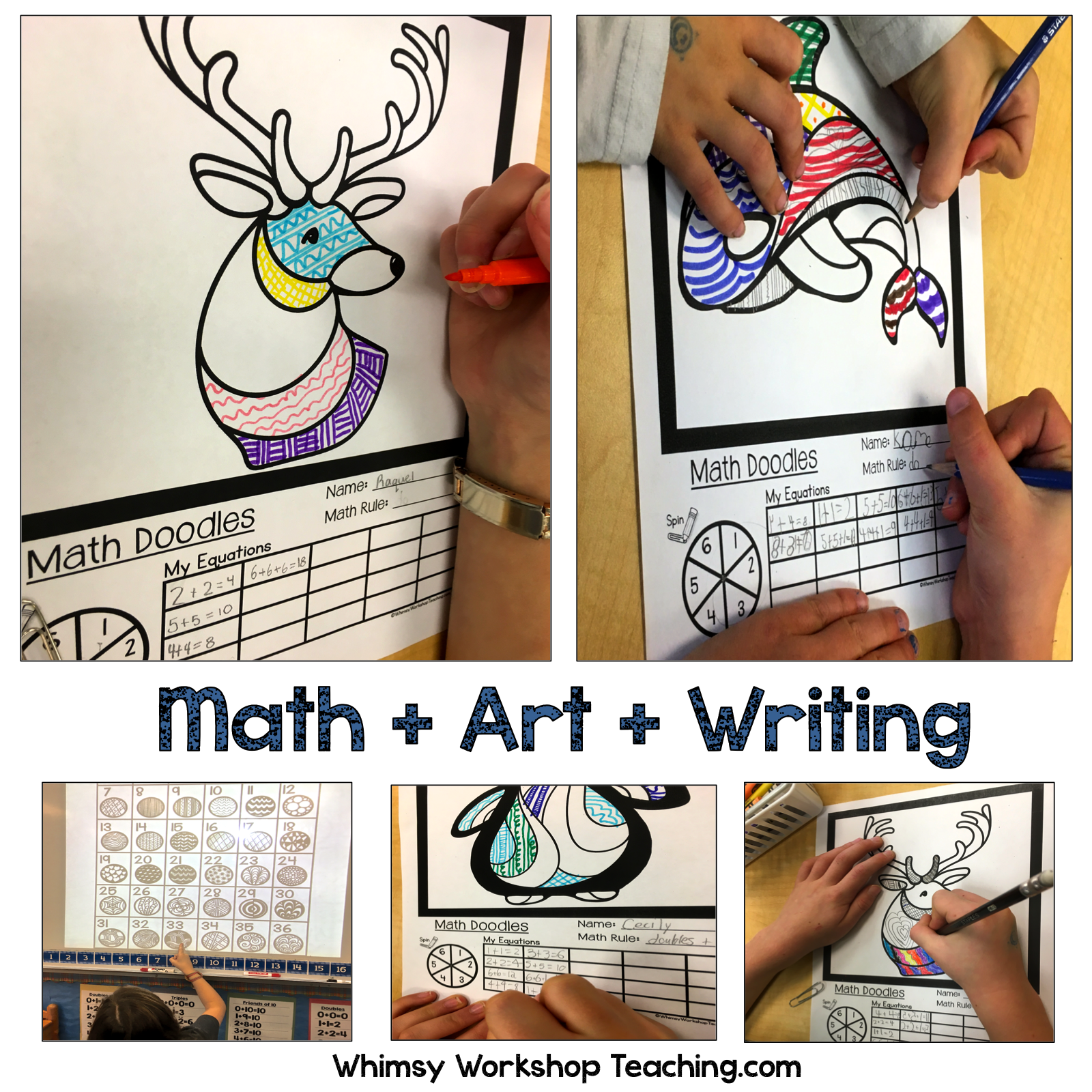 Math doodles integrate math, art and writing all together to practice ...