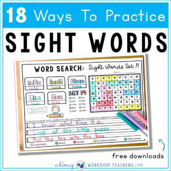 18 ways to practice sight words