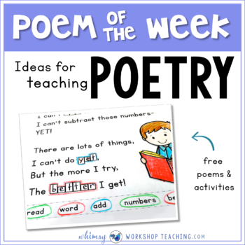 Poem of the Week and poetry ideas in the primary classroom