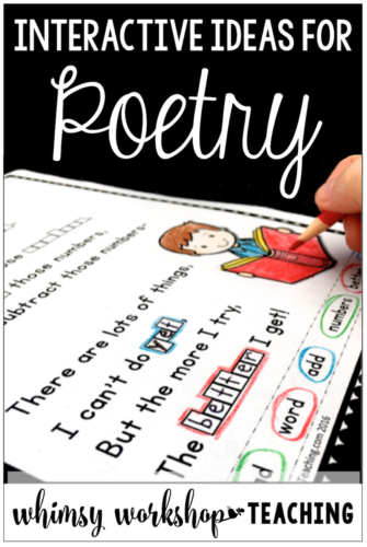 Poetry Activities For Kids With No Prep Printables For The Whole Year ...