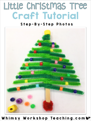 FREE download step by step photo tutorial - Pipe Cleaner Christmas ornament craft!