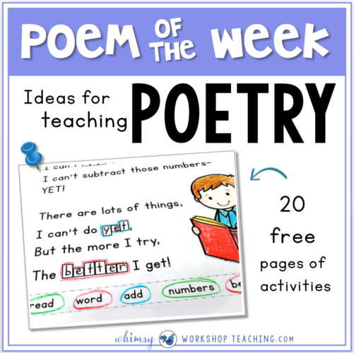 Poetry Activities using poem of the week activities 