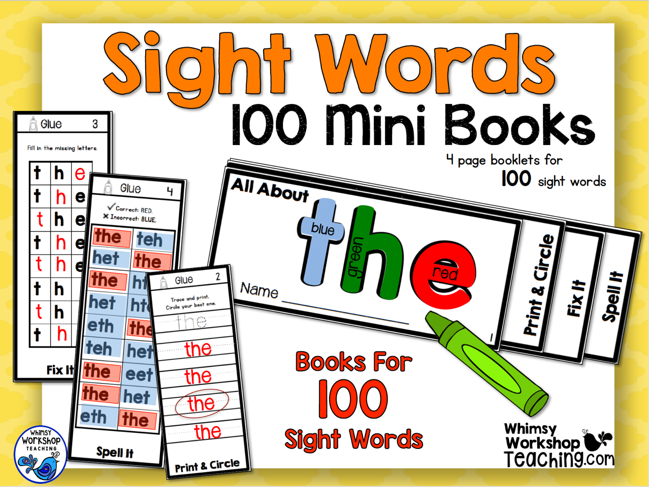 Sight Words Mini Book Printable