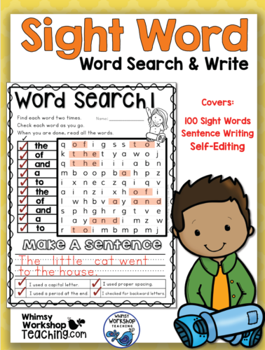 Sight Words - Word Search & Write