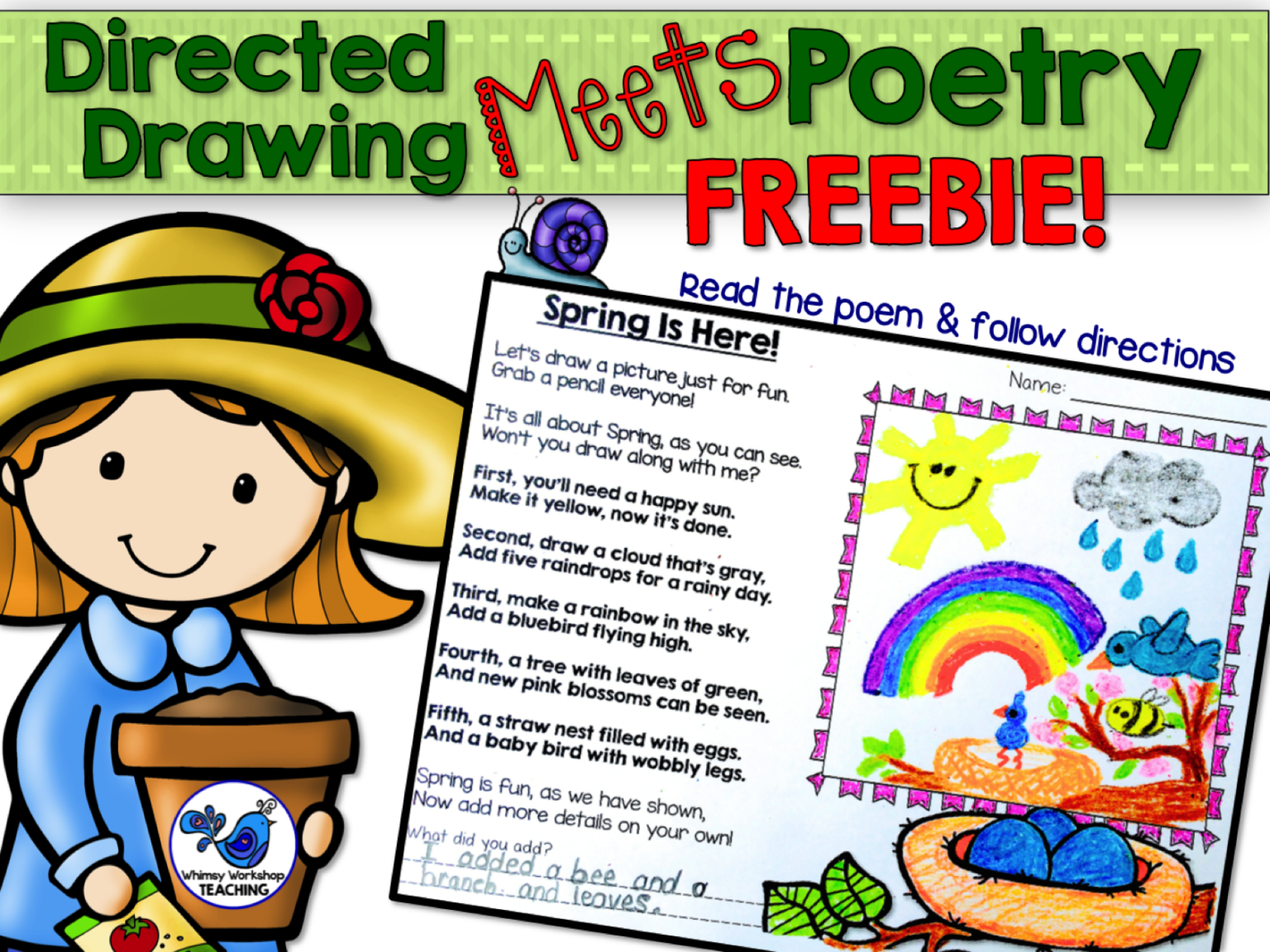 Draw direct. The poem is drawn. Primary reading. First class School funny.