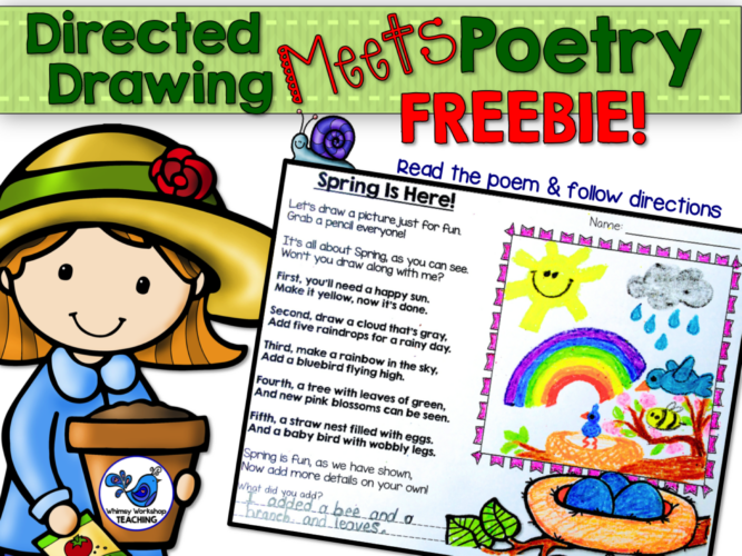 Directed Drawing Meets Poetry combines two favorite activities. The directions for drawing are embedded within each poem!