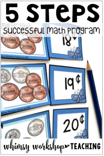 Ideas for how to improve your math block with games, centers, activities and worksheets that encourage independence and peer-checking for kindergarten or grade one (free pages)