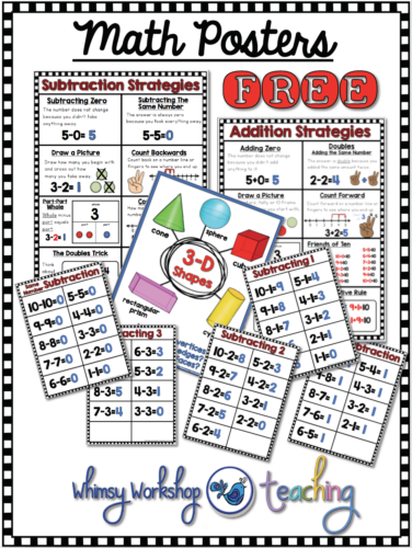 Free Math Strategies Posters