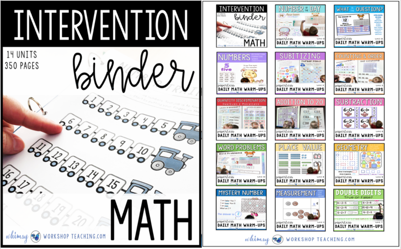 math intervention binder